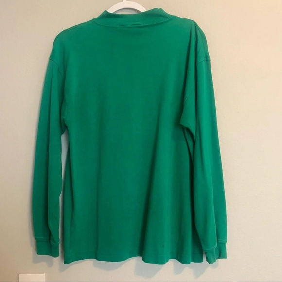 Vintage Looney Tunes Embroidered Large Mock Neck long sleeve shirt green - Picture 9 of 14